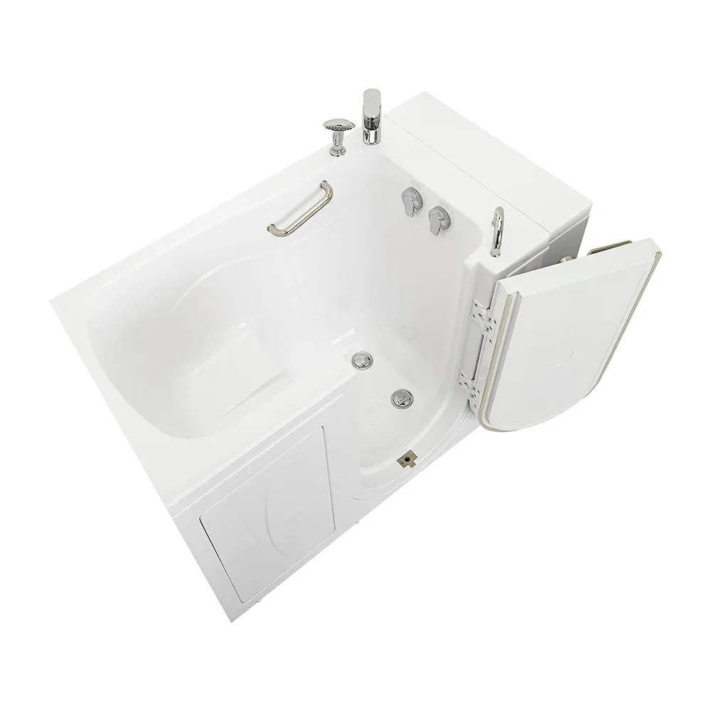 Ella Capri 30"x52" Acrylic Soaking Walk-In-Bathtub, Right Outward Swing Door, 2 Piece Fast Fill Faucet, 2" Dual Drain