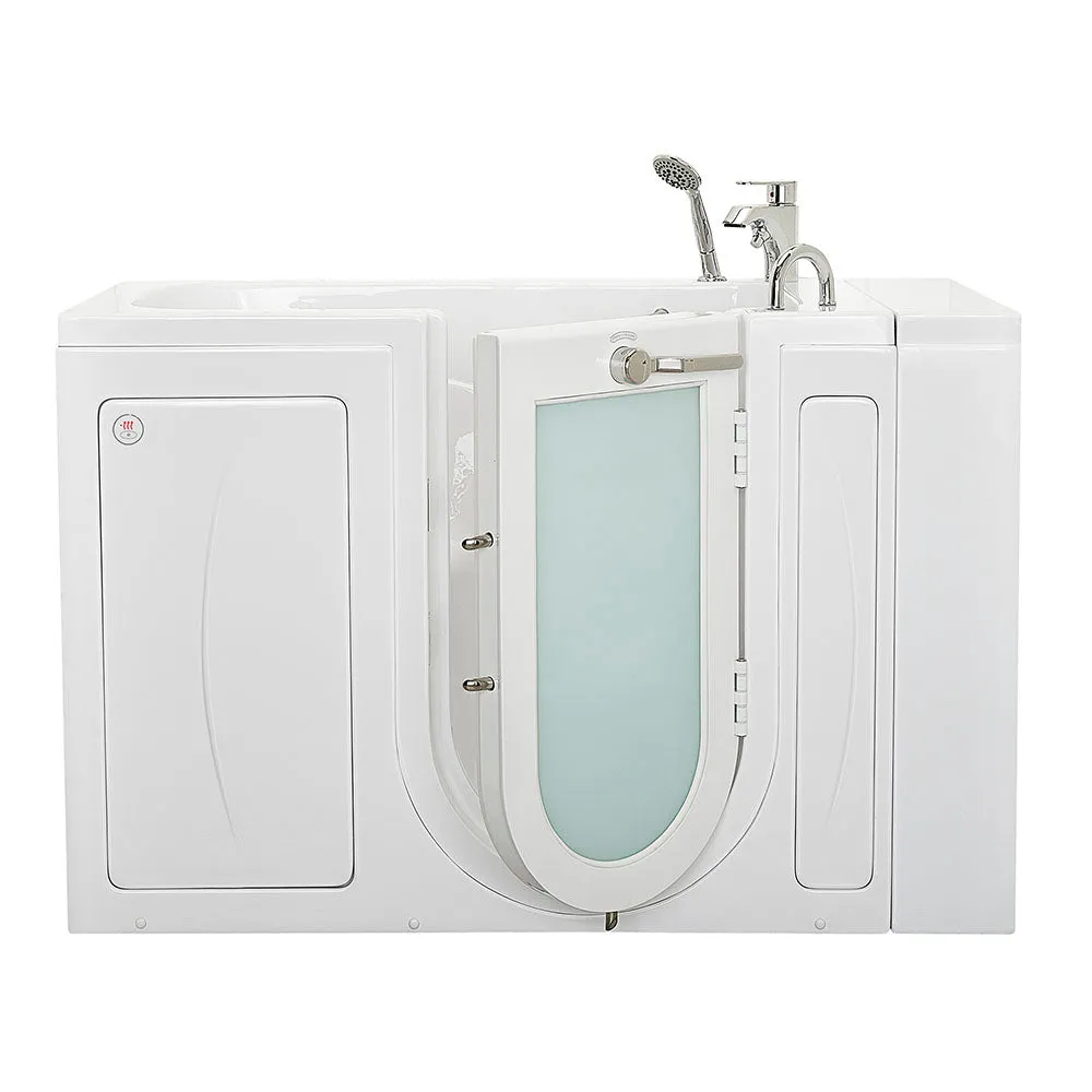 Ella Capri 30"x52" Acrylic Soaking Walk-In-Bathtub, Right Outward Swing Door, 2 Piece Fast Fill Faucet, 2" Dual Drain