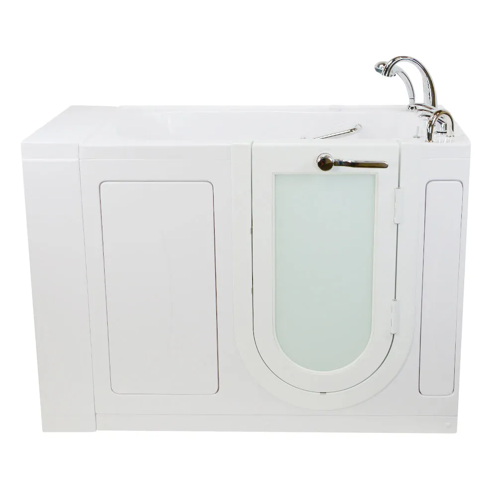 Ella Capri 30"x52" Acrylic Soaking Walk-In-Bathtub, Right Outward Swing Door, 5 Piece Fast Fill Faucet, 2" Dual Drain