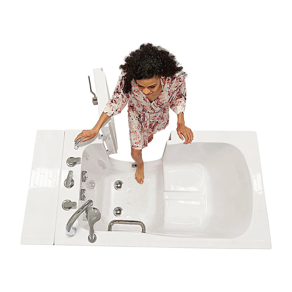 Ella Capri 30"x52" Acrylic Soaking Walk-In-Bathtub, Right Outward Swing Door, 5 Piece Fast Fill Faucet, 2" Dual Drain