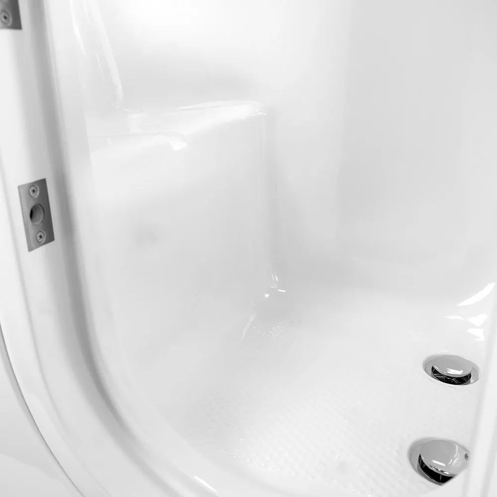 Ella Capri 30"x52" Acrylic Soaking Walk-In-Bathtub, Right Outward Swing Door, 5 Piece Fast Fill Faucet, 2" Dual Drain