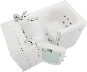 Ella's Bubbles OA3052H-L Capri Hydro Massage Acrylic Walk-in Bathtub, 30"x 52", White