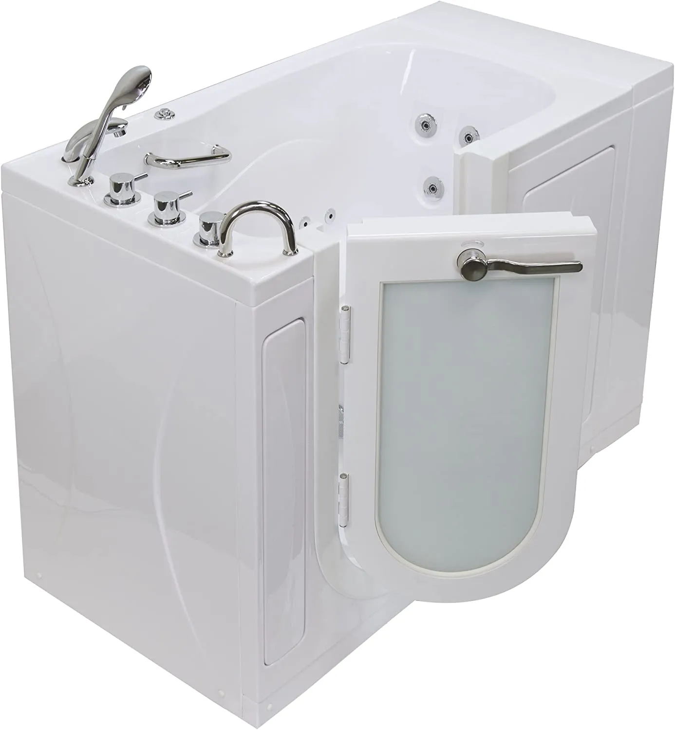 Ella's Bubbles OA3052H-L Capri Hydro Massage Acrylic Walk-in Bathtub, 30"x 52", White