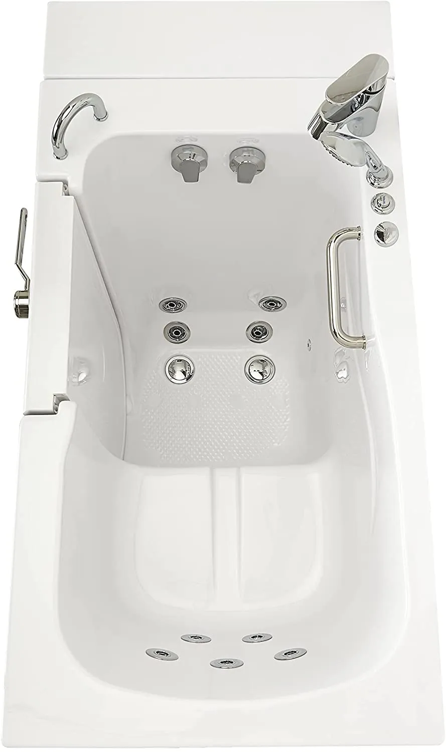 Ella's Bubbles OA3052H-L Capri Hydro Massage Acrylic Walk-in Bathtub, 30"x 52", White