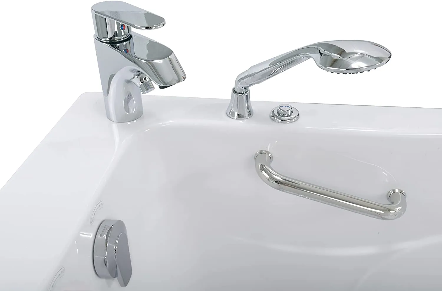 Ella's Bubbles OA3052H-L Capri Hydro Massage Acrylic Walk-in Bathtub, 30"x 52", White