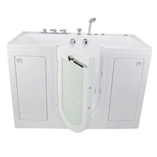 Ella's O2SA3060MH Tub4Two Acrylic Hydro and Microbubble Jetted Walk-in Bathtub, 31" x 60", White