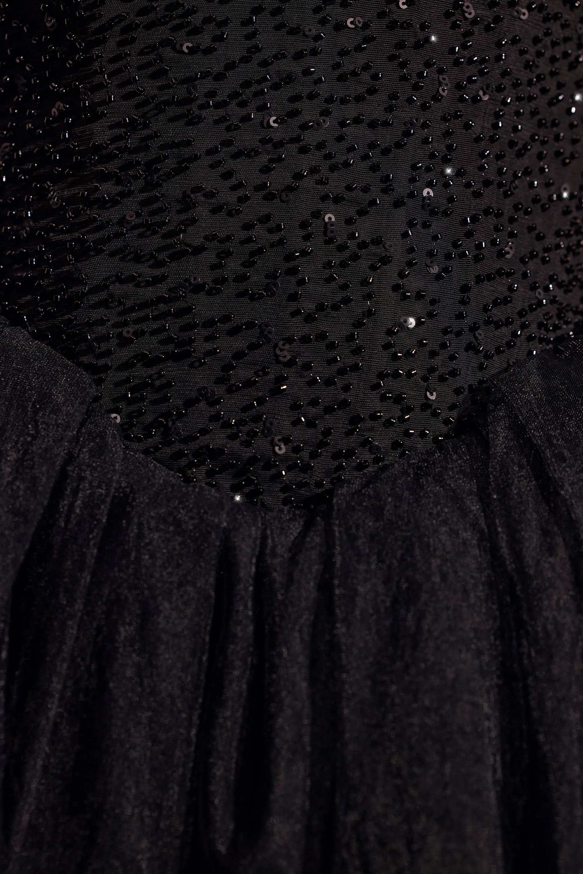 Embellished Corset Tulle Skirt Mini Dress in Black