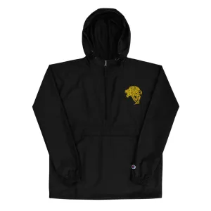 Embroidered Champion Packable Jacket - Black