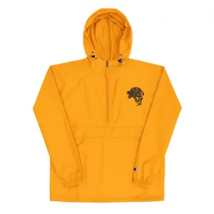 Embroidered Champion Packable Jacket - Gold