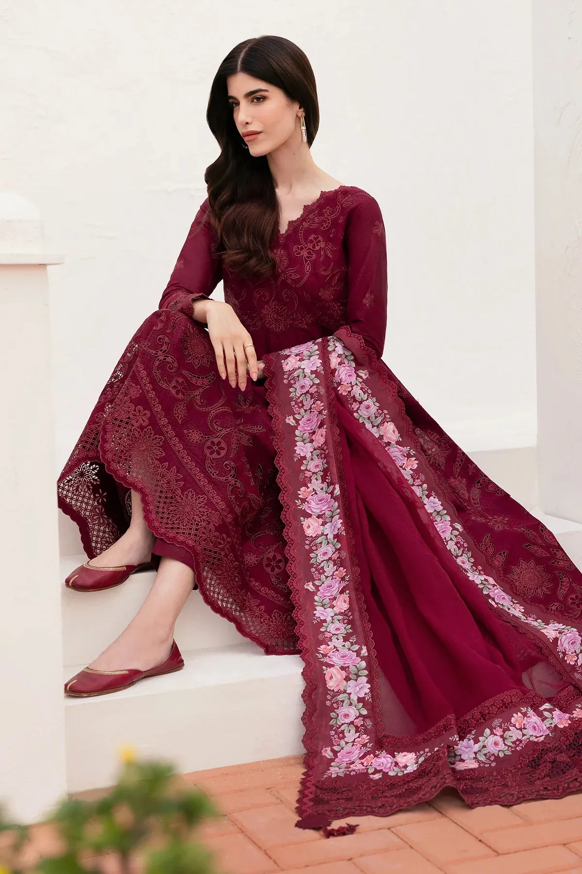 EMBROIDERED LAWN EL-D05