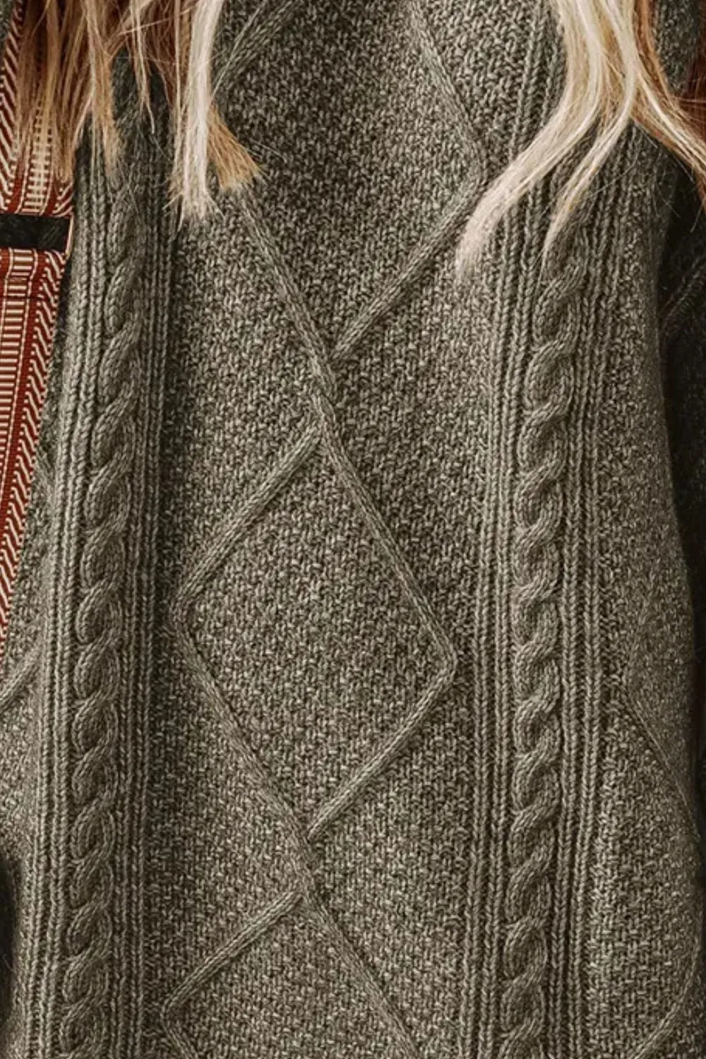 Emmy Cable-Knit Round Neck Sweater Dress
