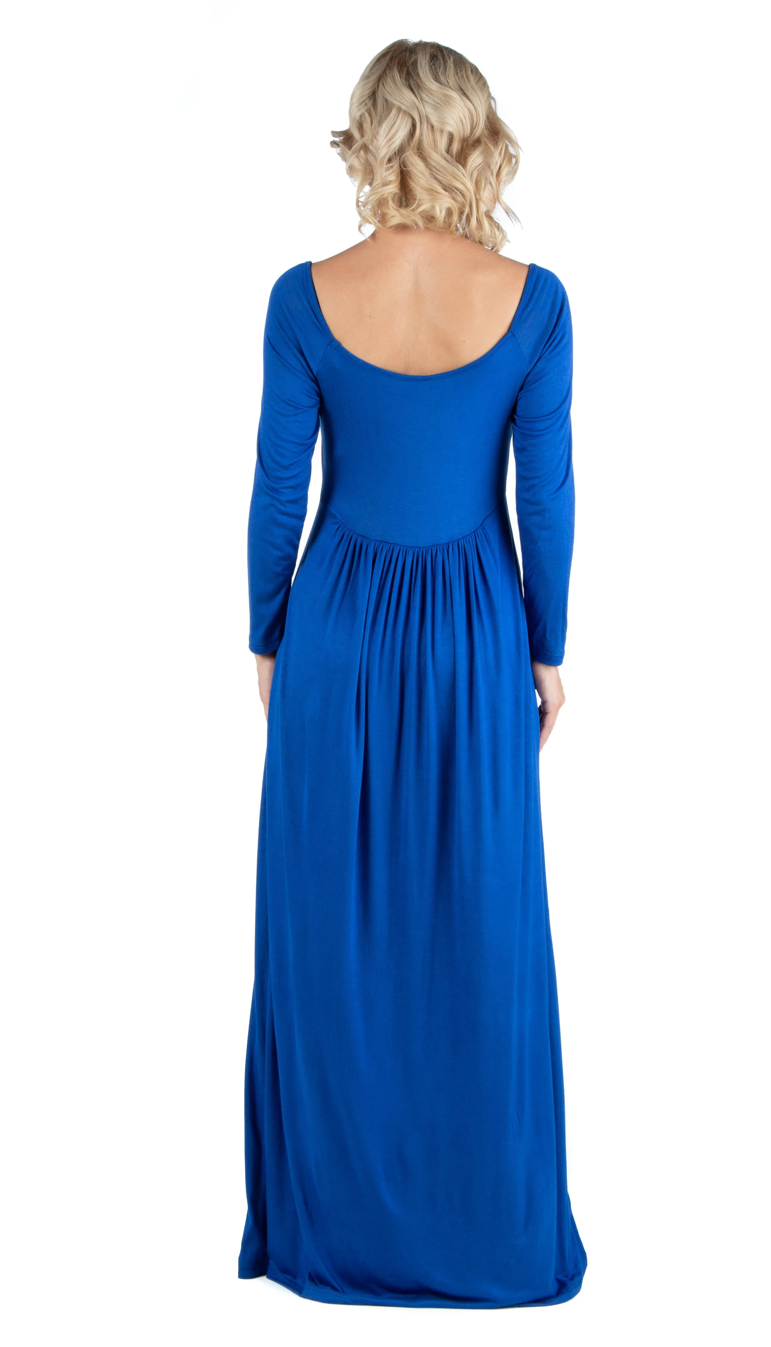 Empire Waist Long Sleeve Maternity Maxi Dress