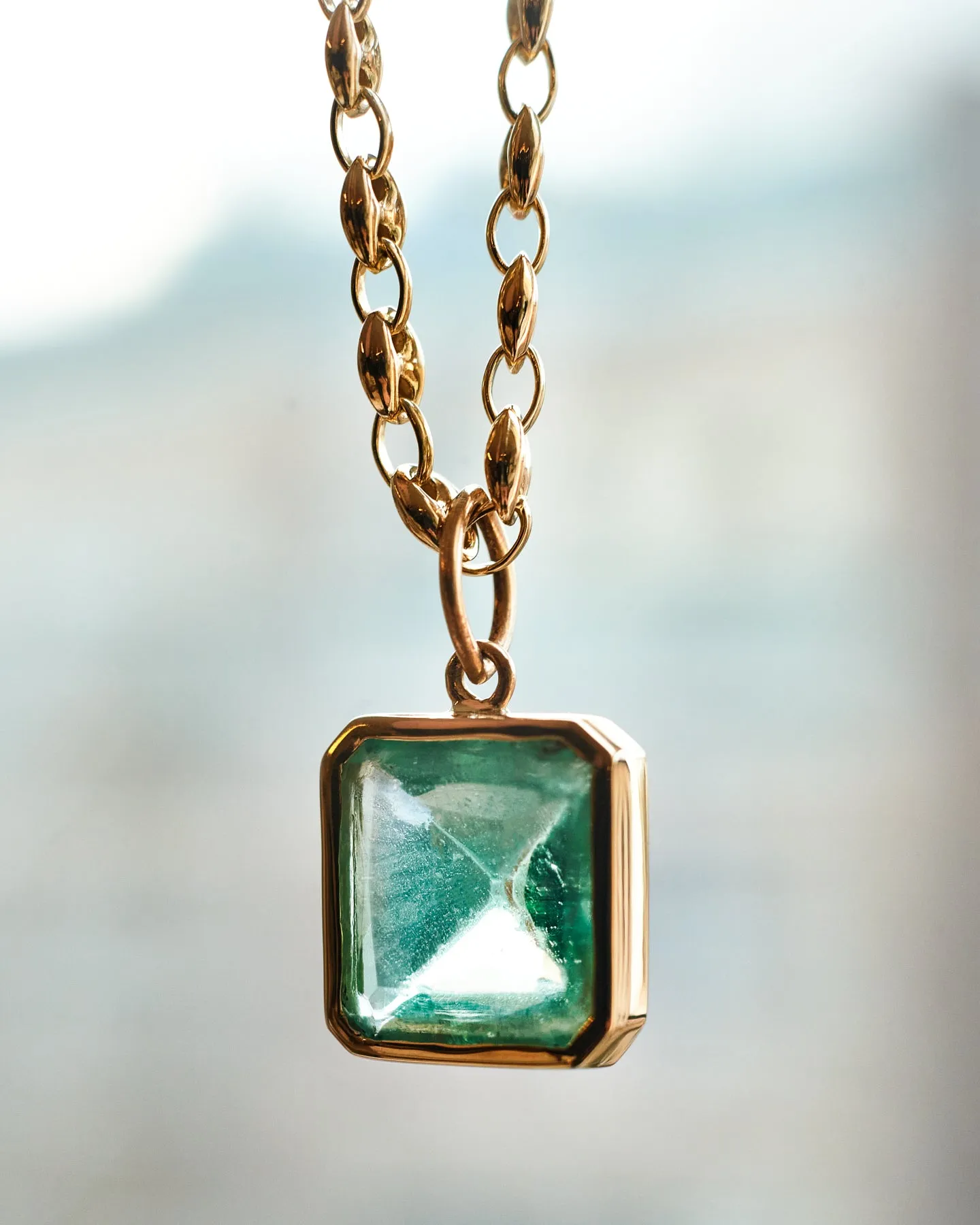 Energetic Hero Fluorite bezel set pendant