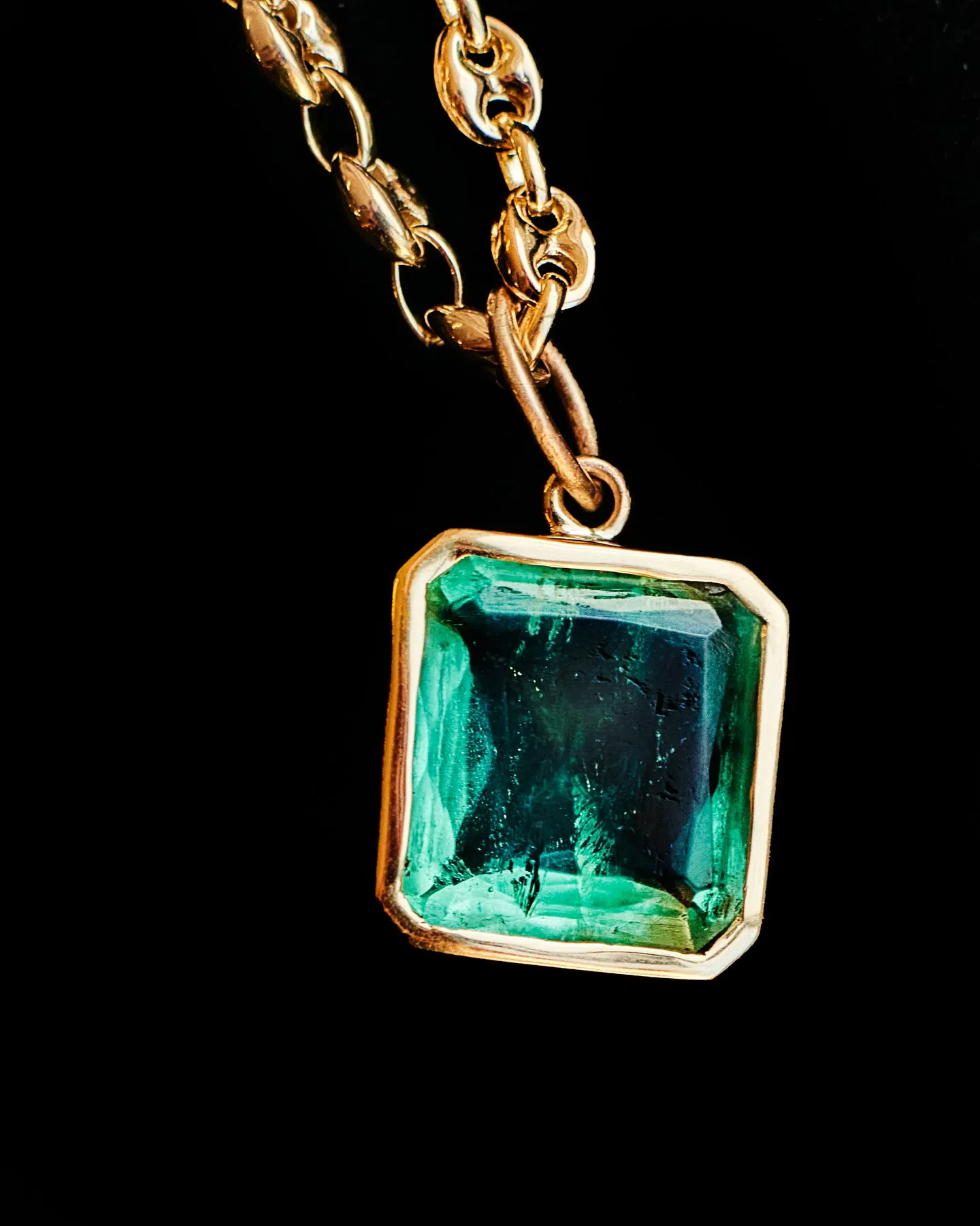 Energetic Hero Fluorite bezel set pendant
