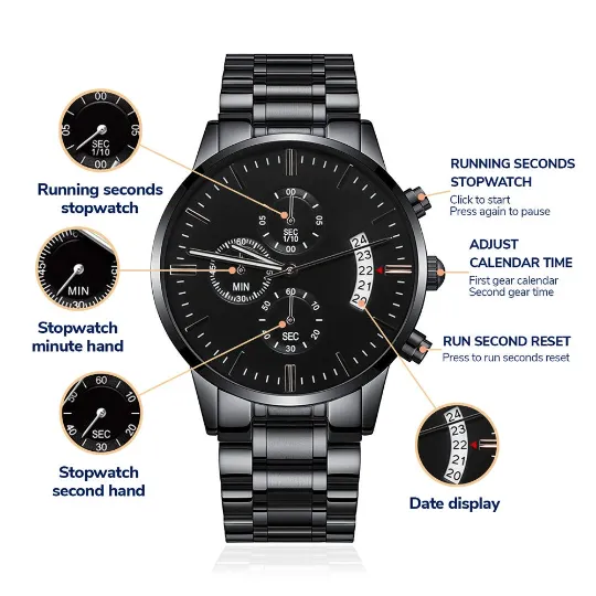 Engraved Watch For Grandson From Grandparents - We'll Always Be Here For You