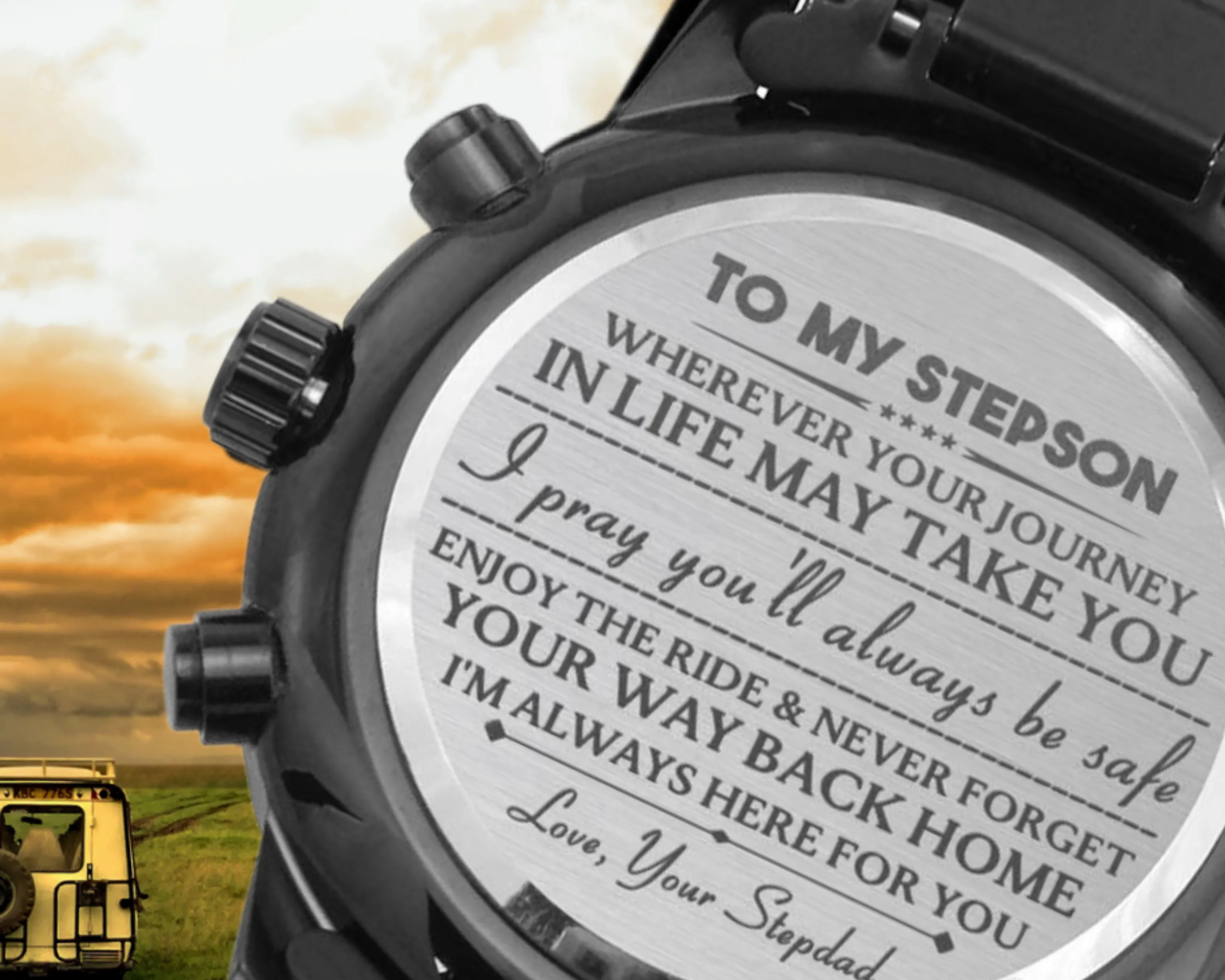 Engraved Watch For Stepson From Stepdad - I'll Always Be Here For You