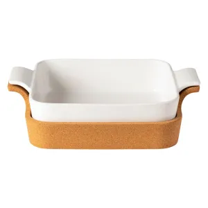 Ensemble Square Baker w/Cork Tray White