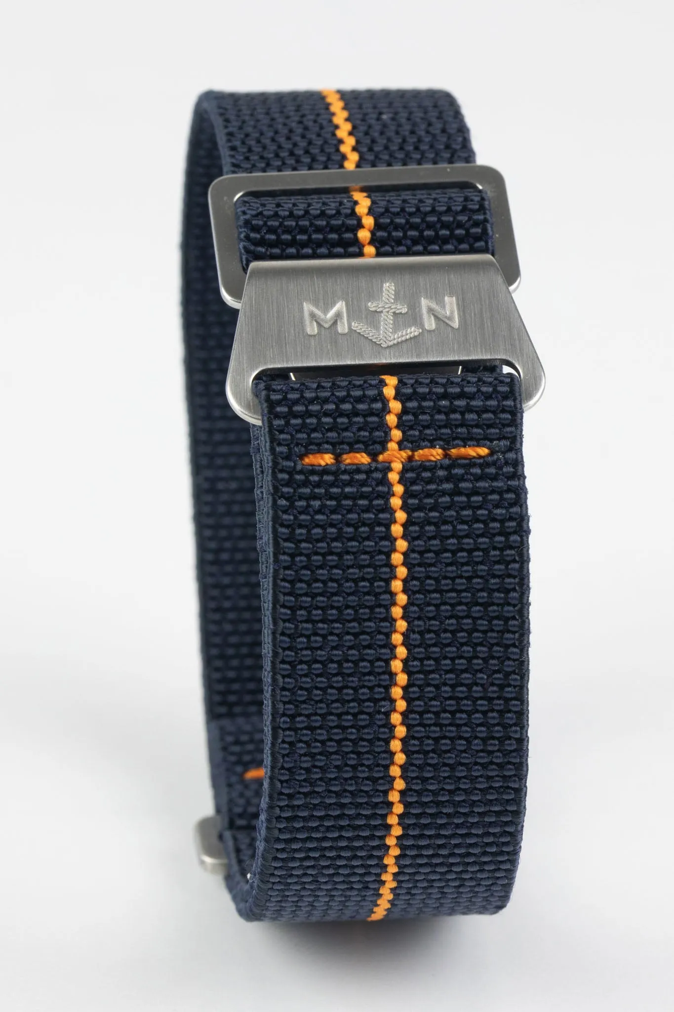 Erika's Originals TRIDENT MN™ Strap with ORANGE Centerline - BRUSHED Hardware
