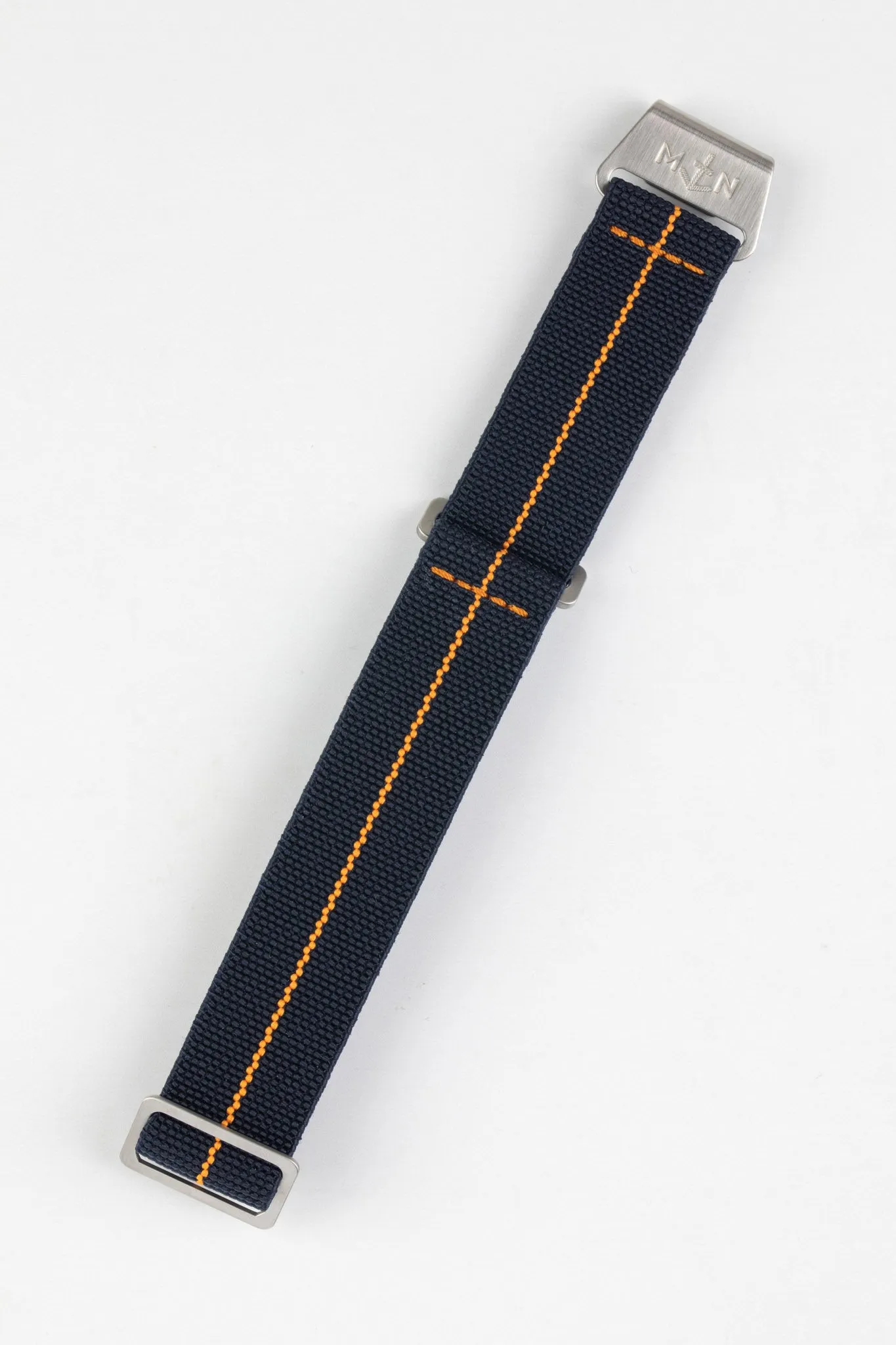 Erika's Originals TRIDENT MN™ Strap with ORANGE Centerline - BRUSHED Hardware
