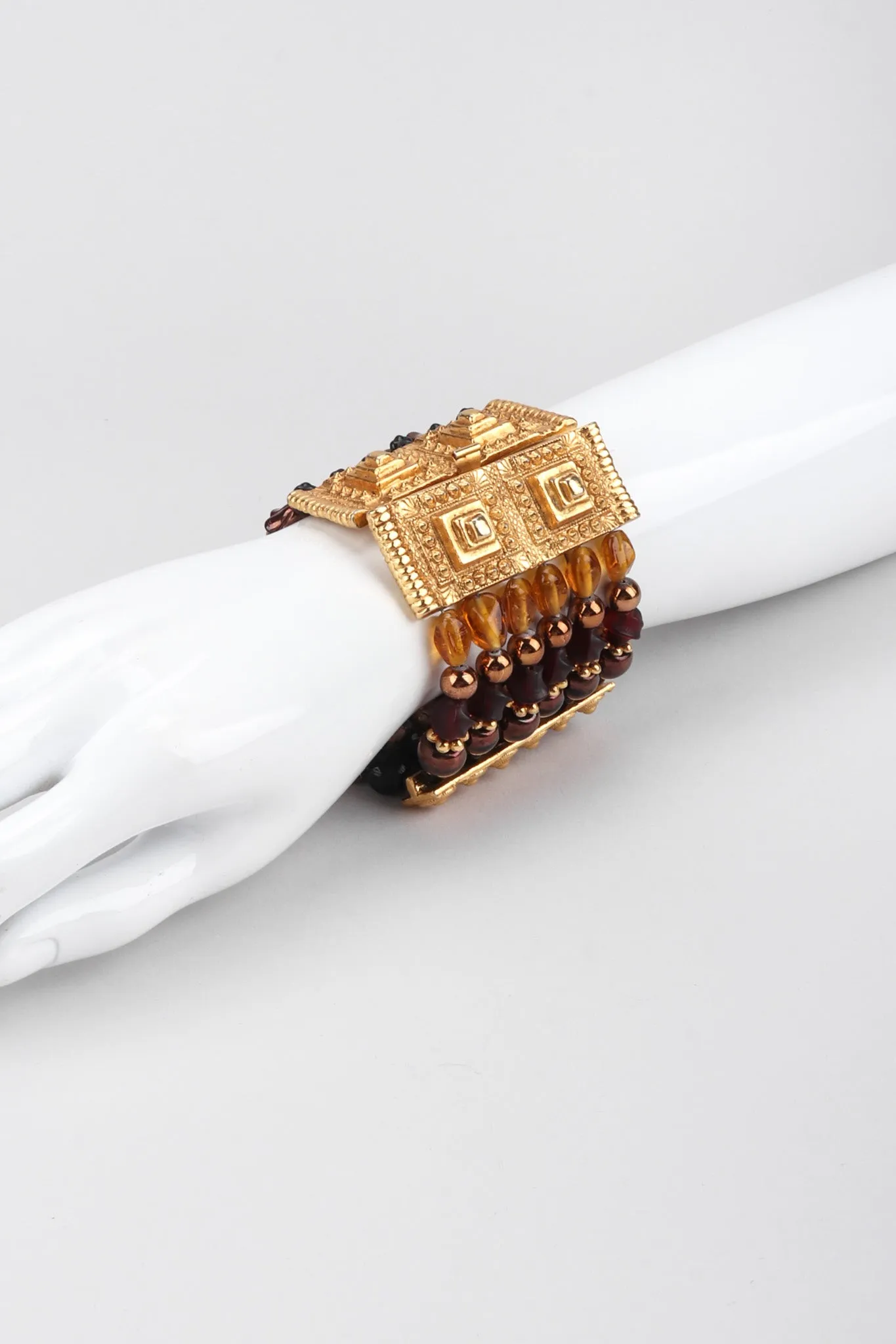 Etruscan Beaded Cuff Bracelet