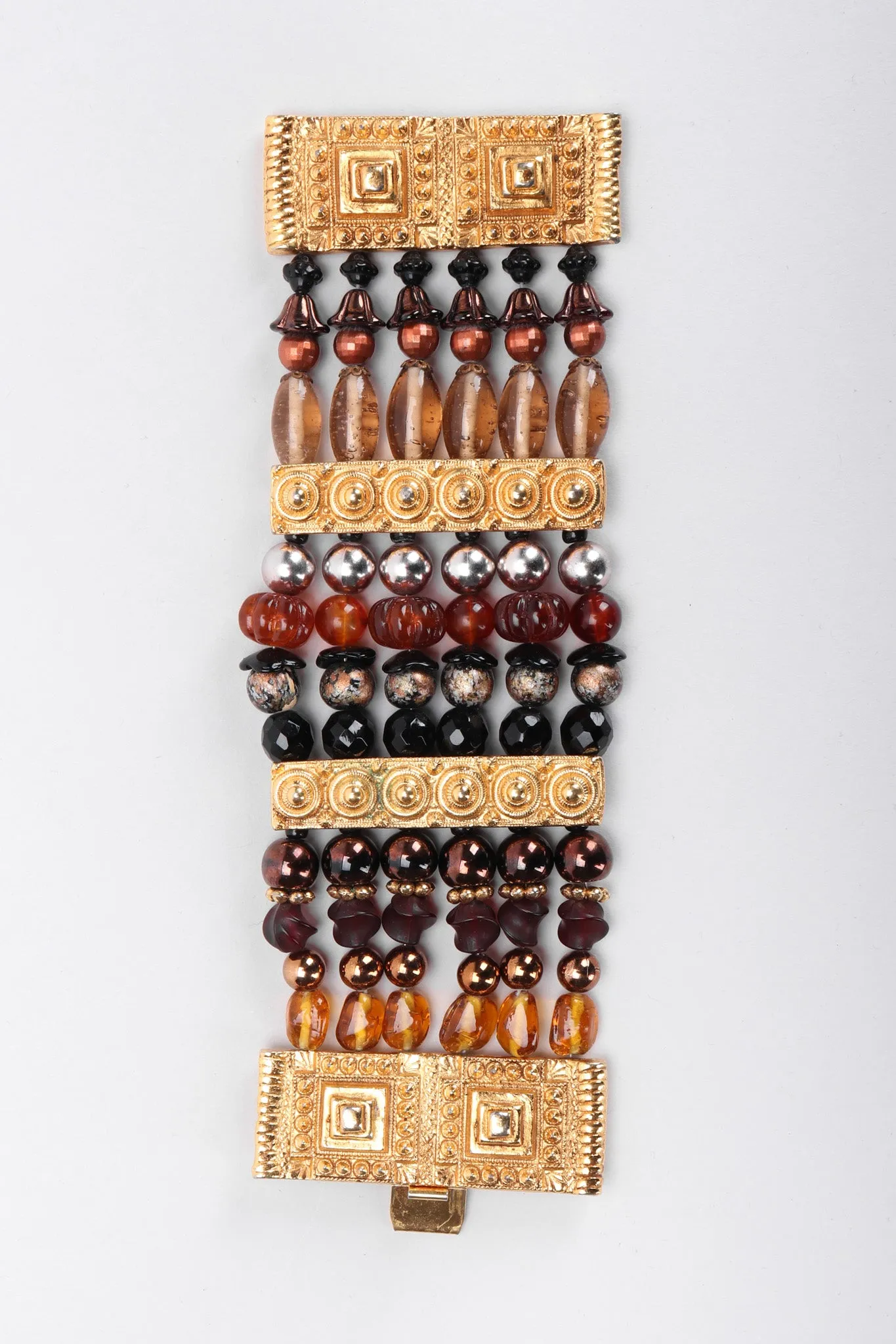 Etruscan Beaded Cuff Bracelet