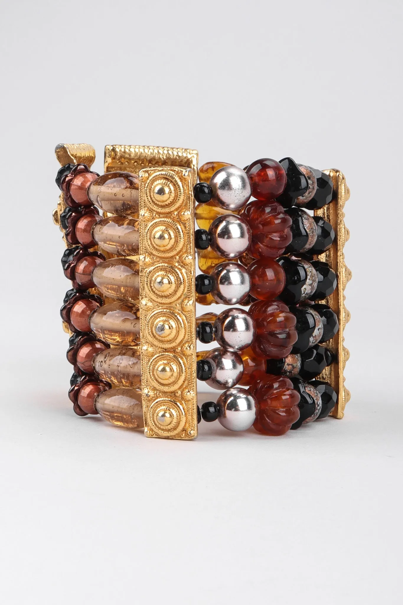 Etruscan Beaded Cuff Bracelet