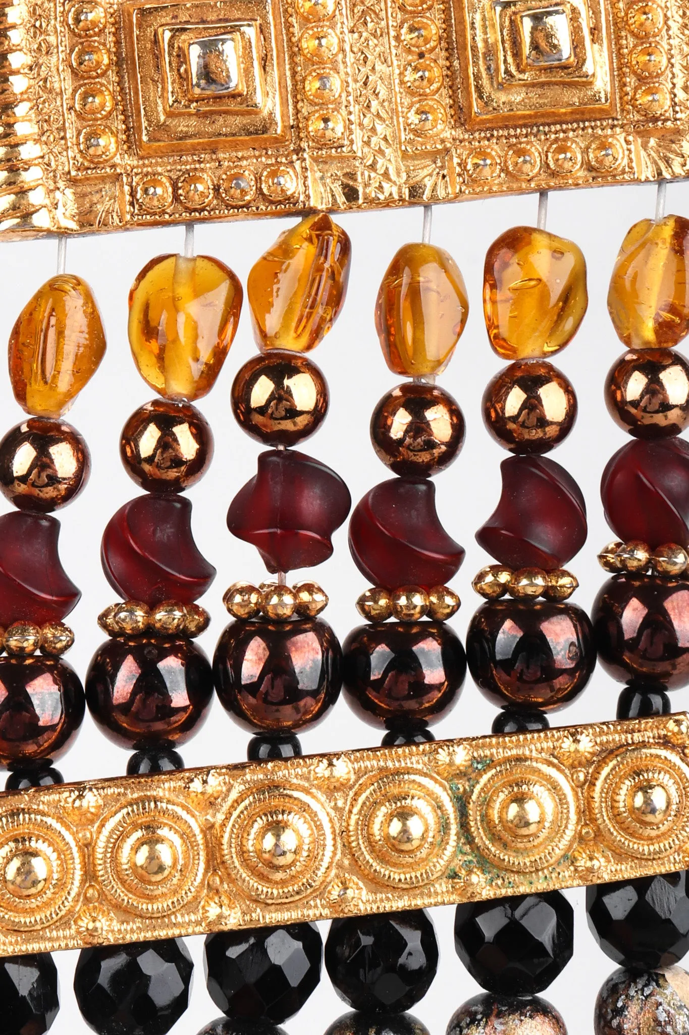 Etruscan Beaded Cuff Bracelet
