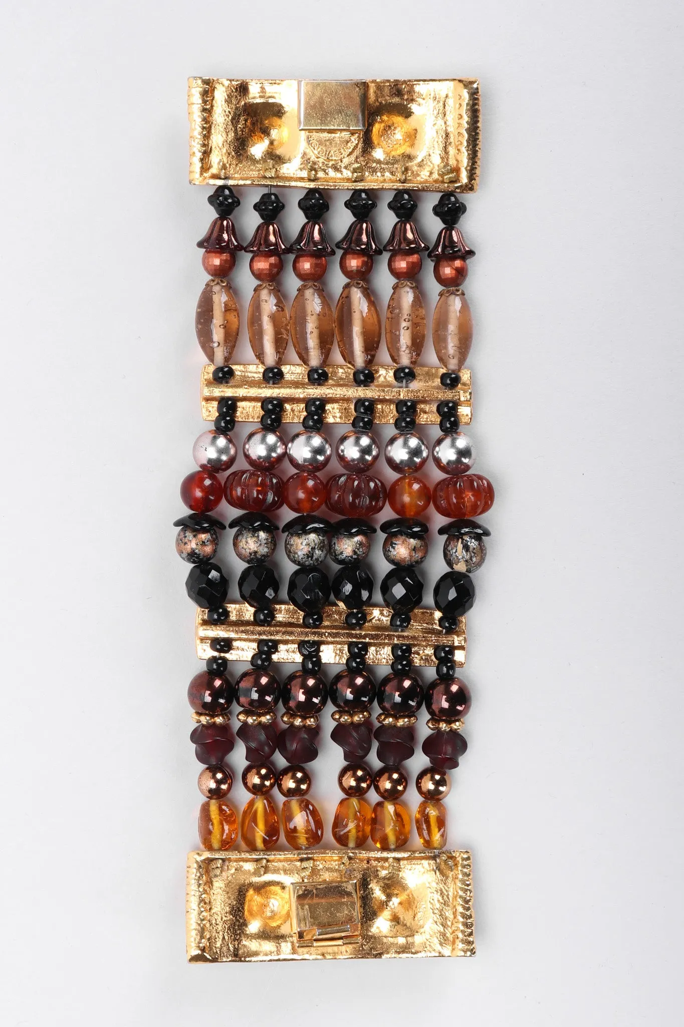 Etruscan Beaded Cuff Bracelet