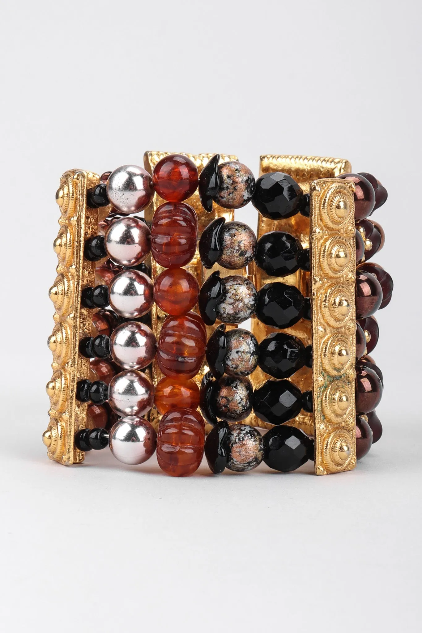 Etruscan Beaded Cuff Bracelet