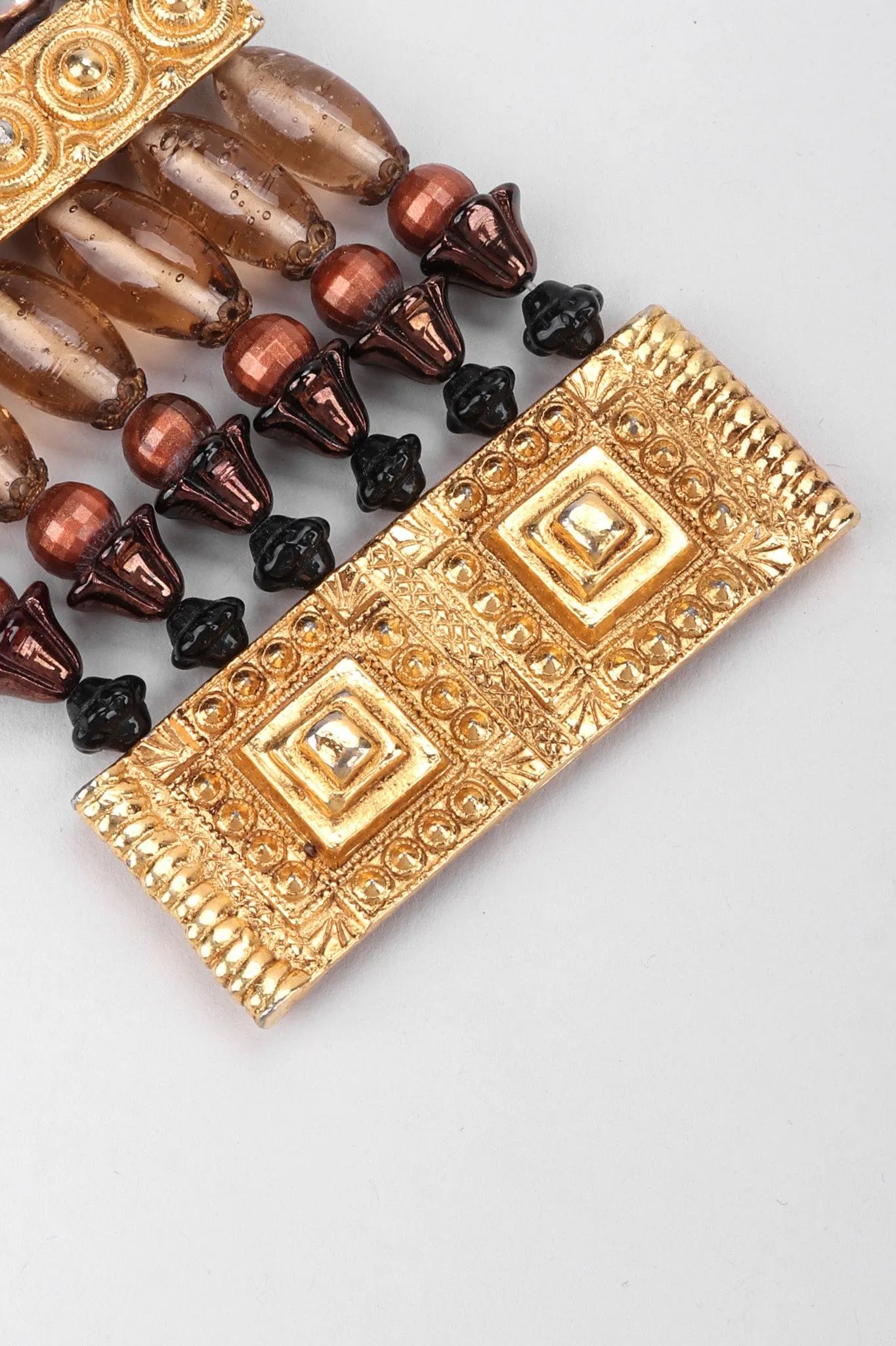 Etruscan Beaded Cuff Bracelet