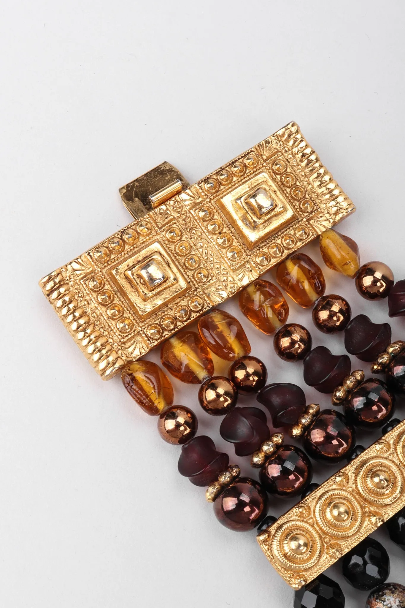 Etruscan Beaded Cuff Bracelet
