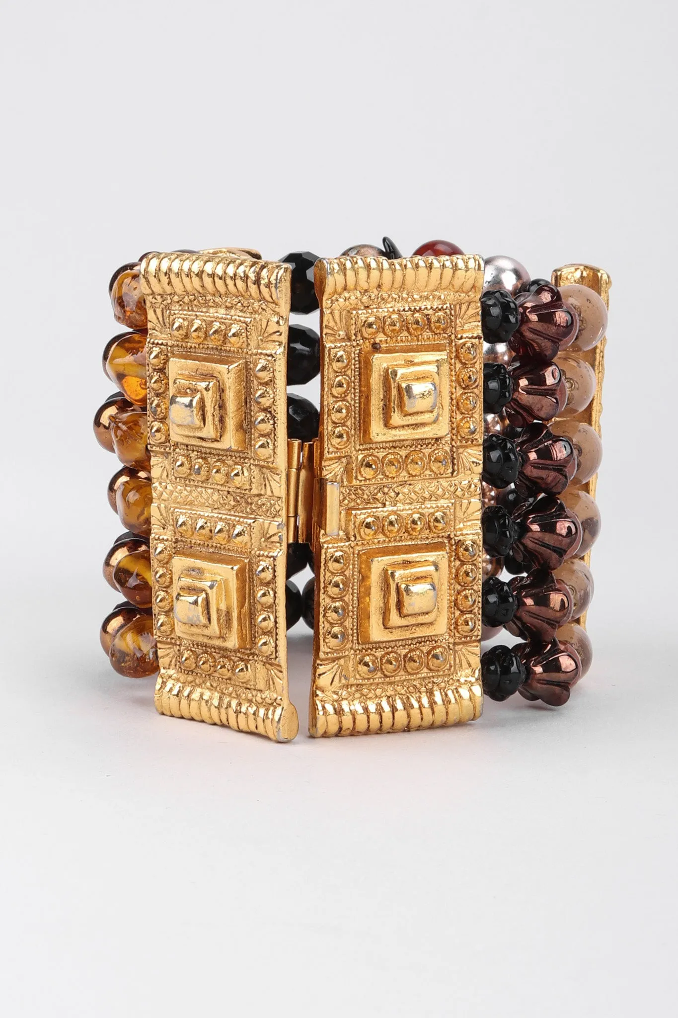 Etruscan Beaded Cuff Bracelet