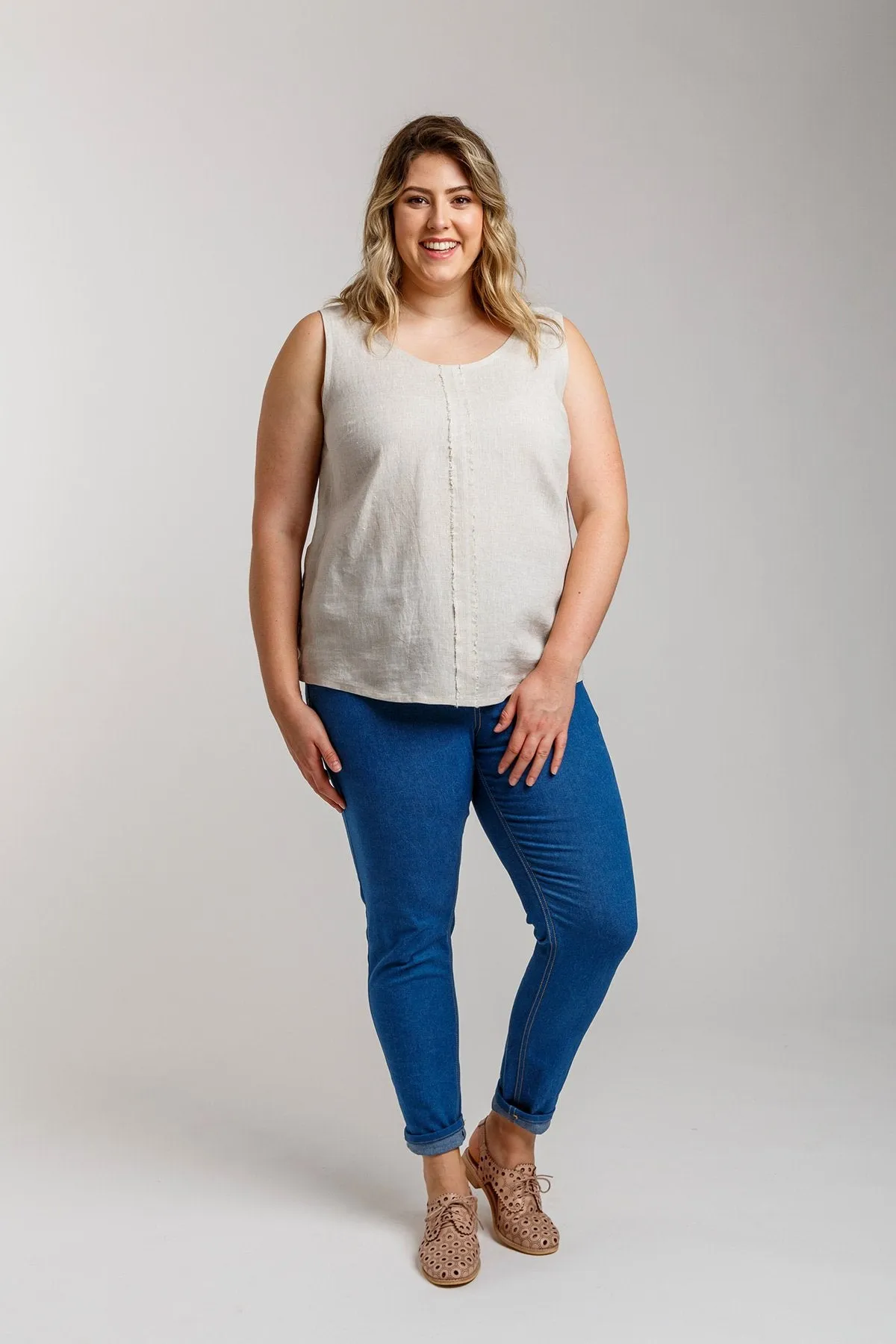 Eucalypt Curve woven tank top & dress pattern
