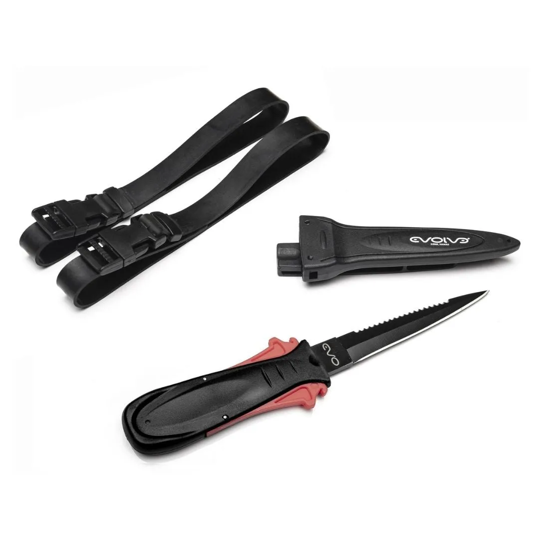 Evolve Stealth Dive Knife – Quick Release Teflon Coated