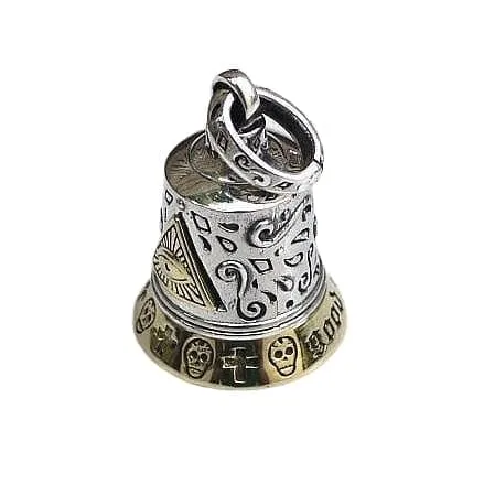 Eye of God Sterling Silver Bell Pendant