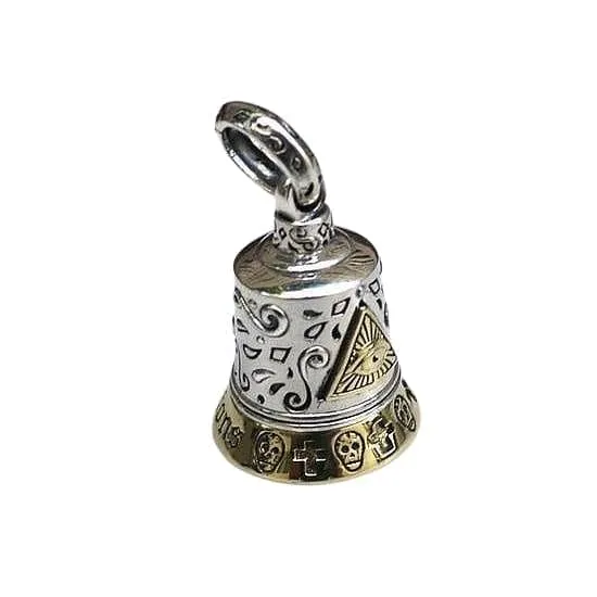 Eye of God Sterling Silver Bell Pendant