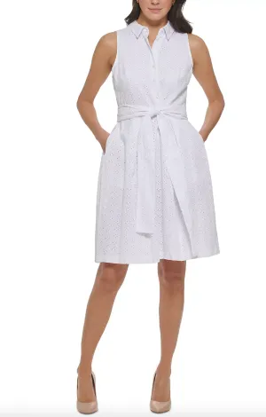 Eyelet Shirtdress