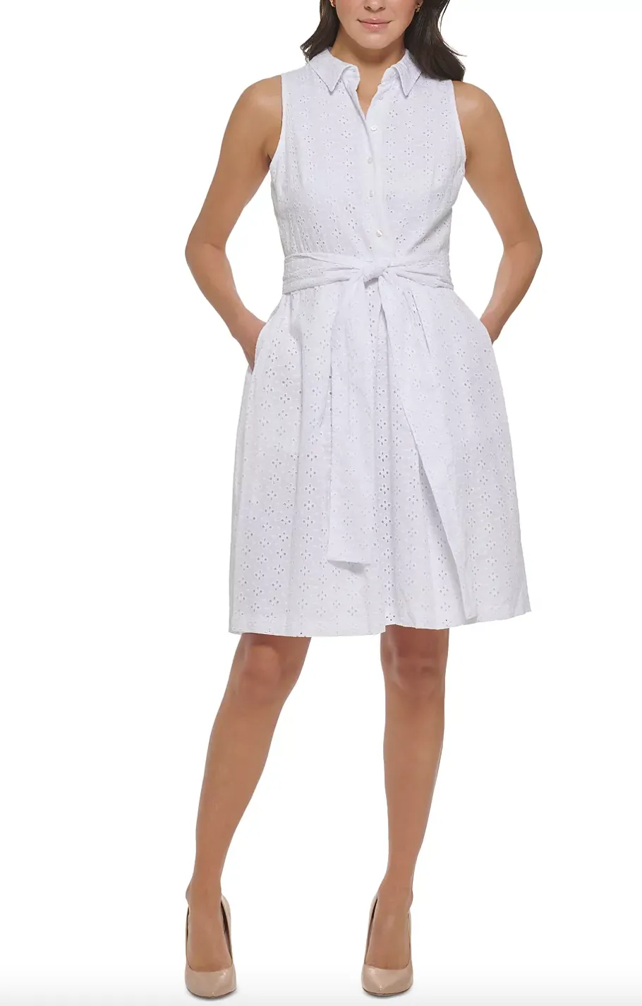 Eyelet Shirtdress