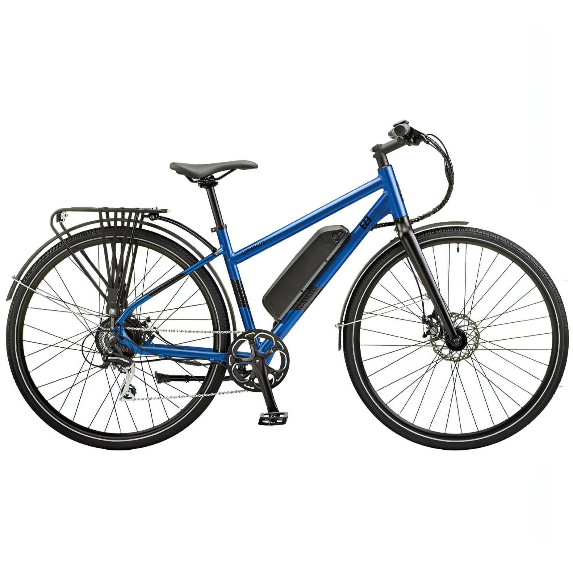 Ezego Commute EX Womens Electric Hybrid Bike - Matt Metallic Blue