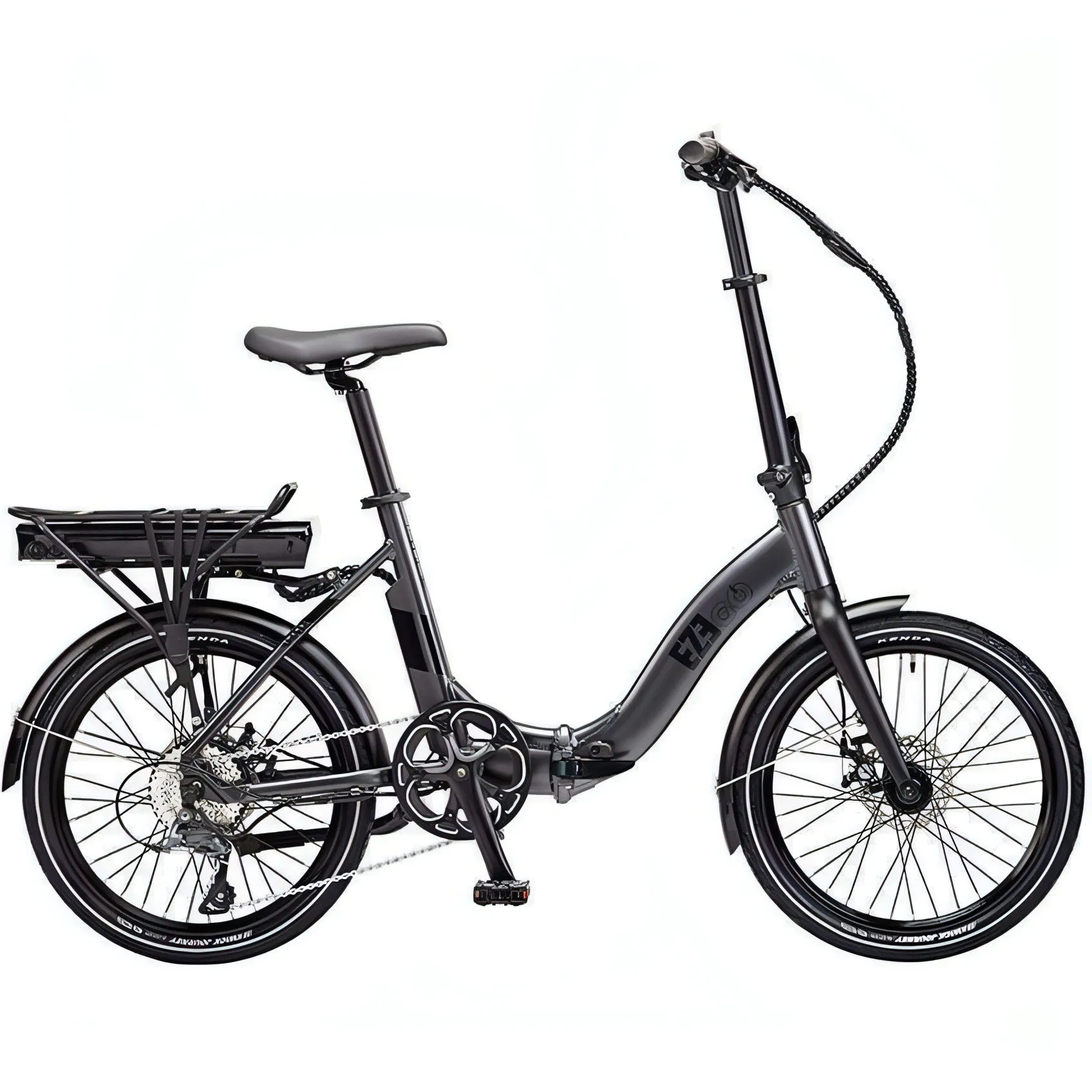 Ezego Fold LS Electric Folding Bike - Grey
