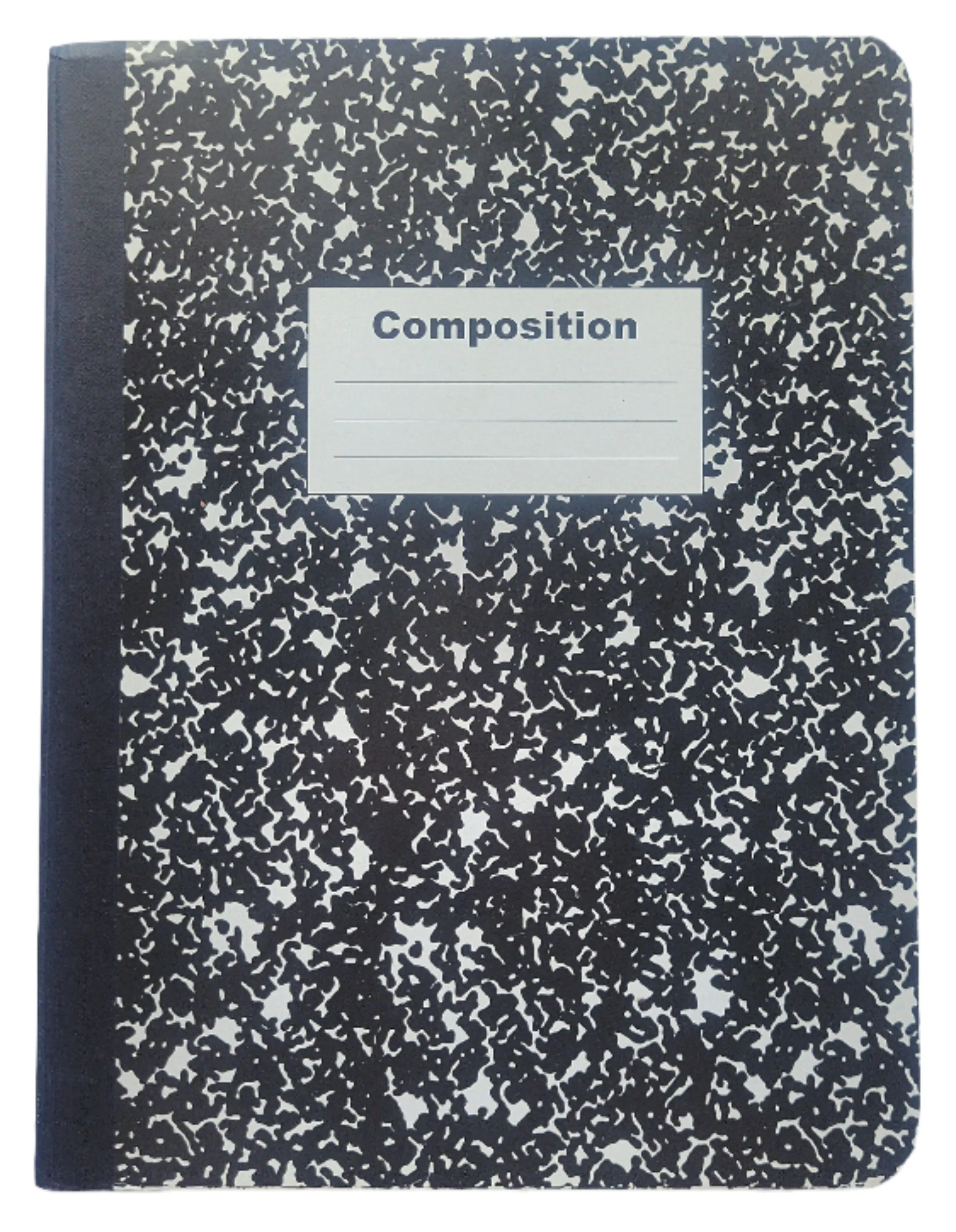 Fabric Covered Hardcover Notebook Composition Book Cover - Metallic Blue & White Swirls