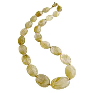 Faceted Rutilated Quartz Necklace - Lisa Necklace