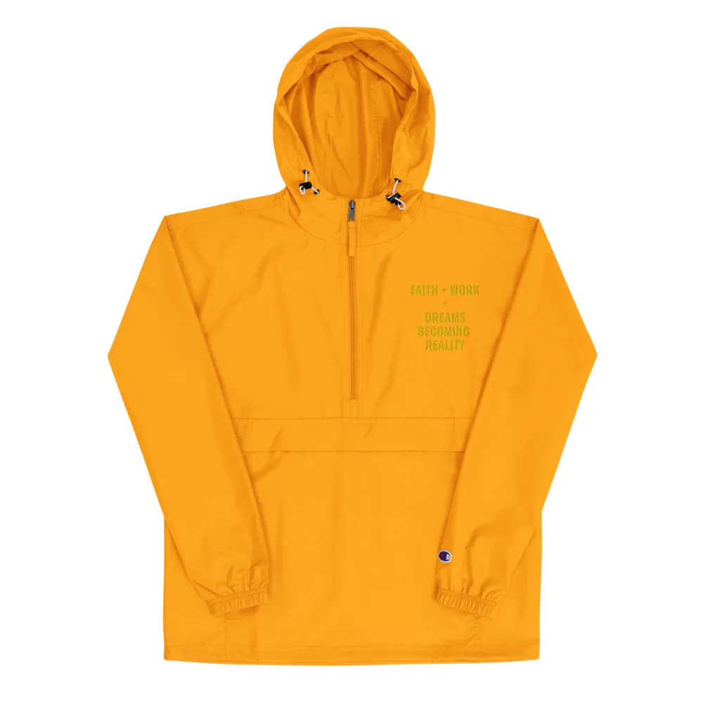 Faith   Work Embroidered Champion Packable Jacket