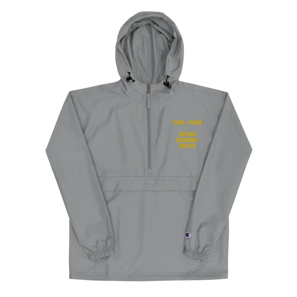 Faith   Work Embroidered Champion Packable Jacket