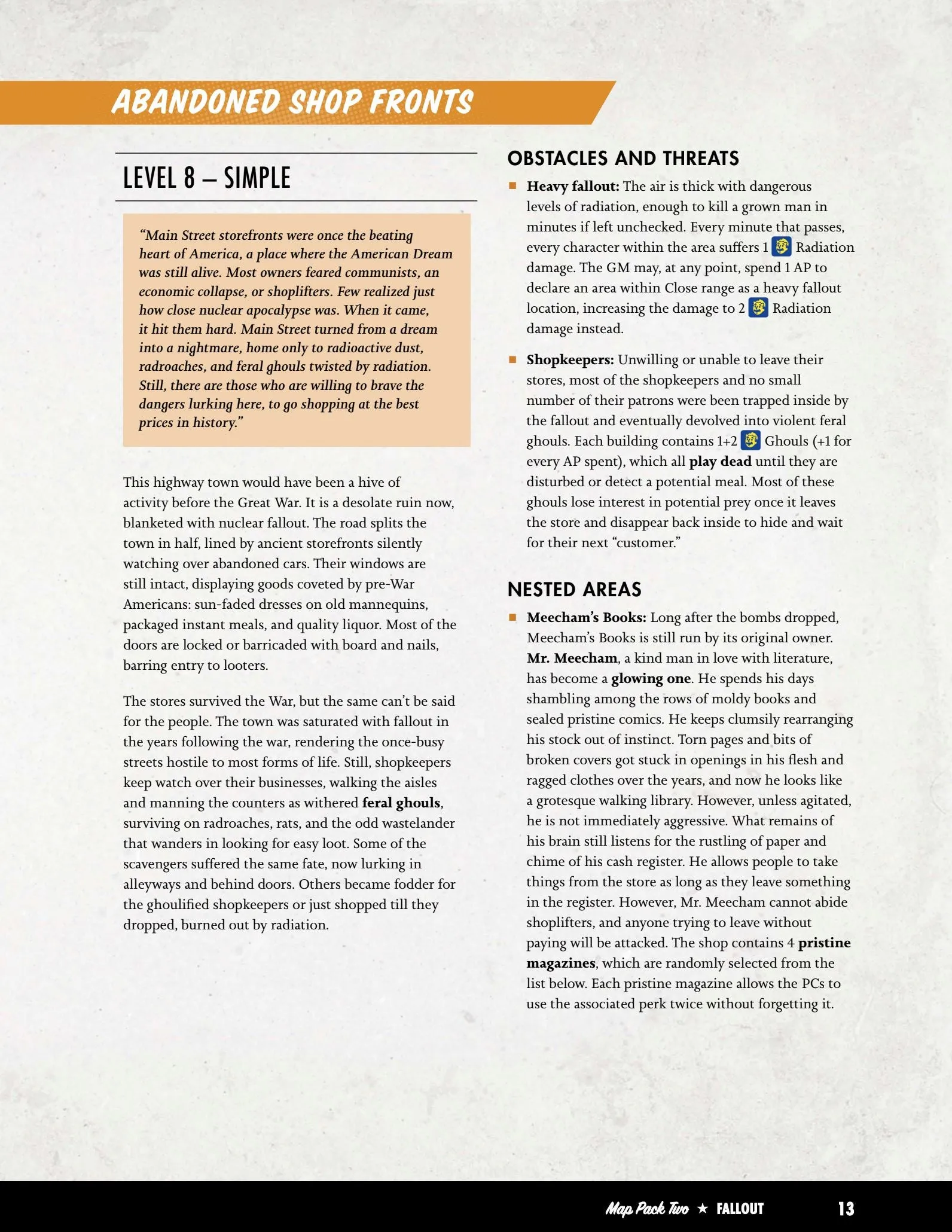 Fallout: The Roleplaying Game - Map Pack 2: Wasteland Locales (PDF)