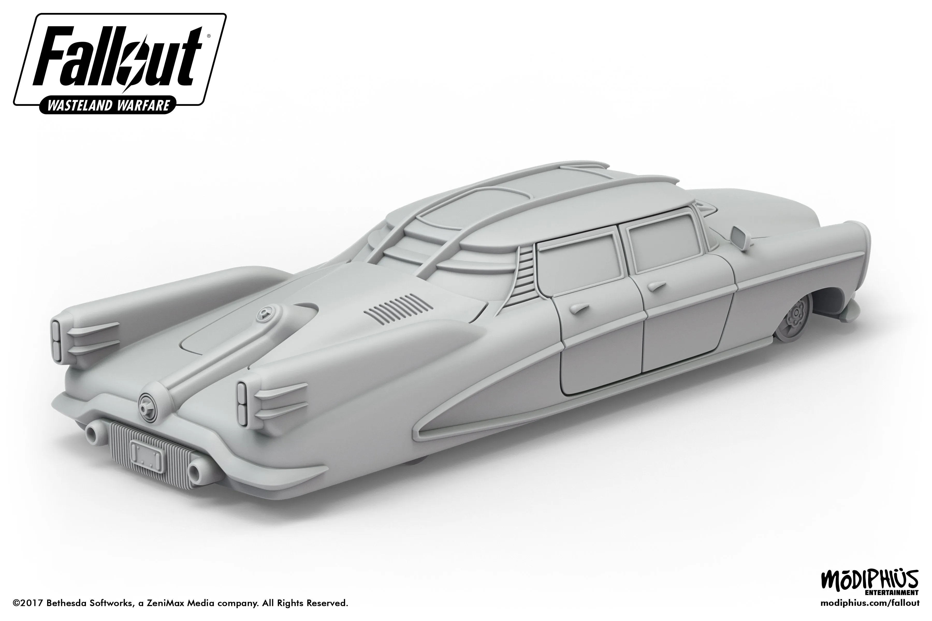 Fallout: Wasteland Warfare - Print At Home - Corvega Atomic V8 Sedan STL
