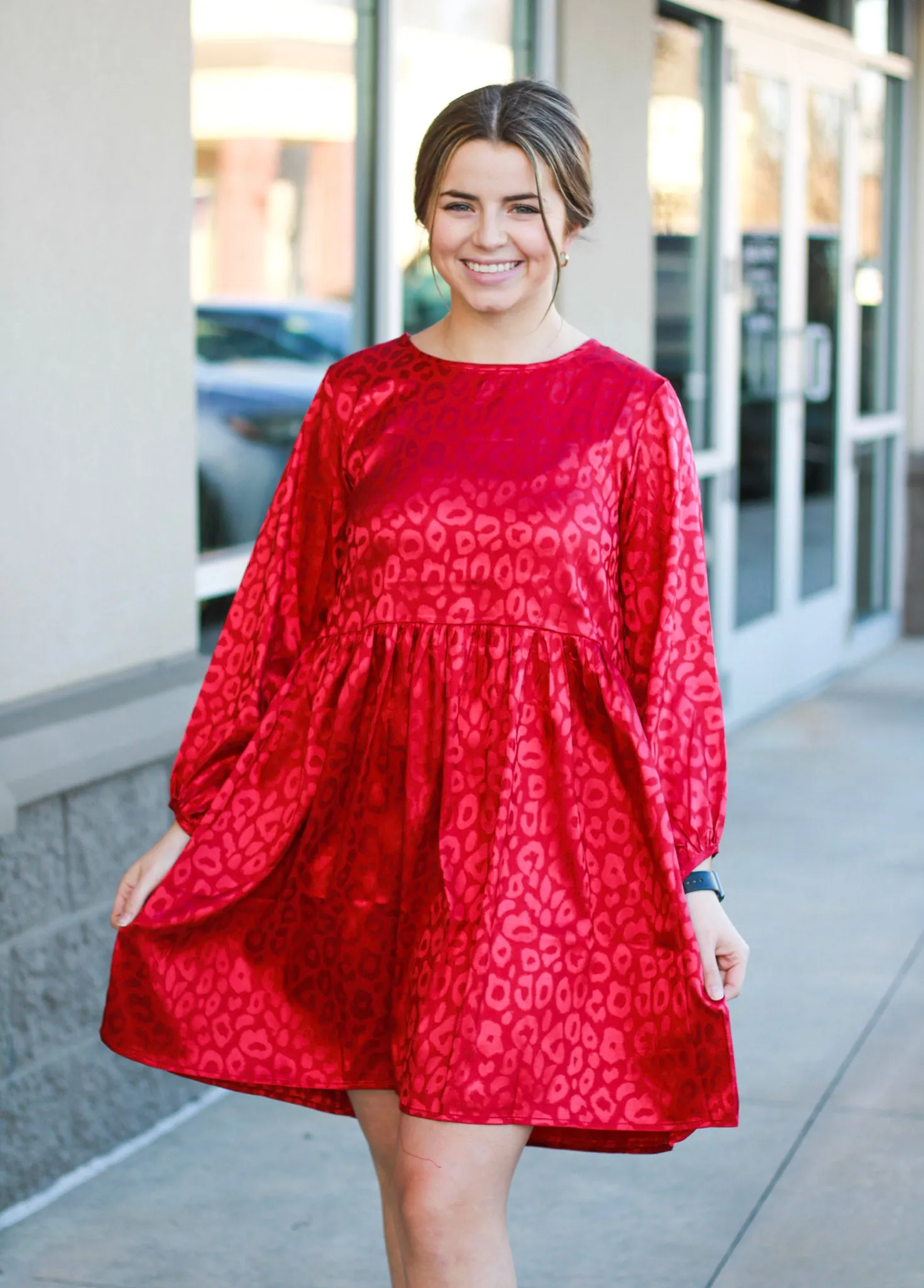 Family & Friends Dress in Burgundy