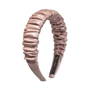Faux Leather 3 cm Ruffled Nude Headband