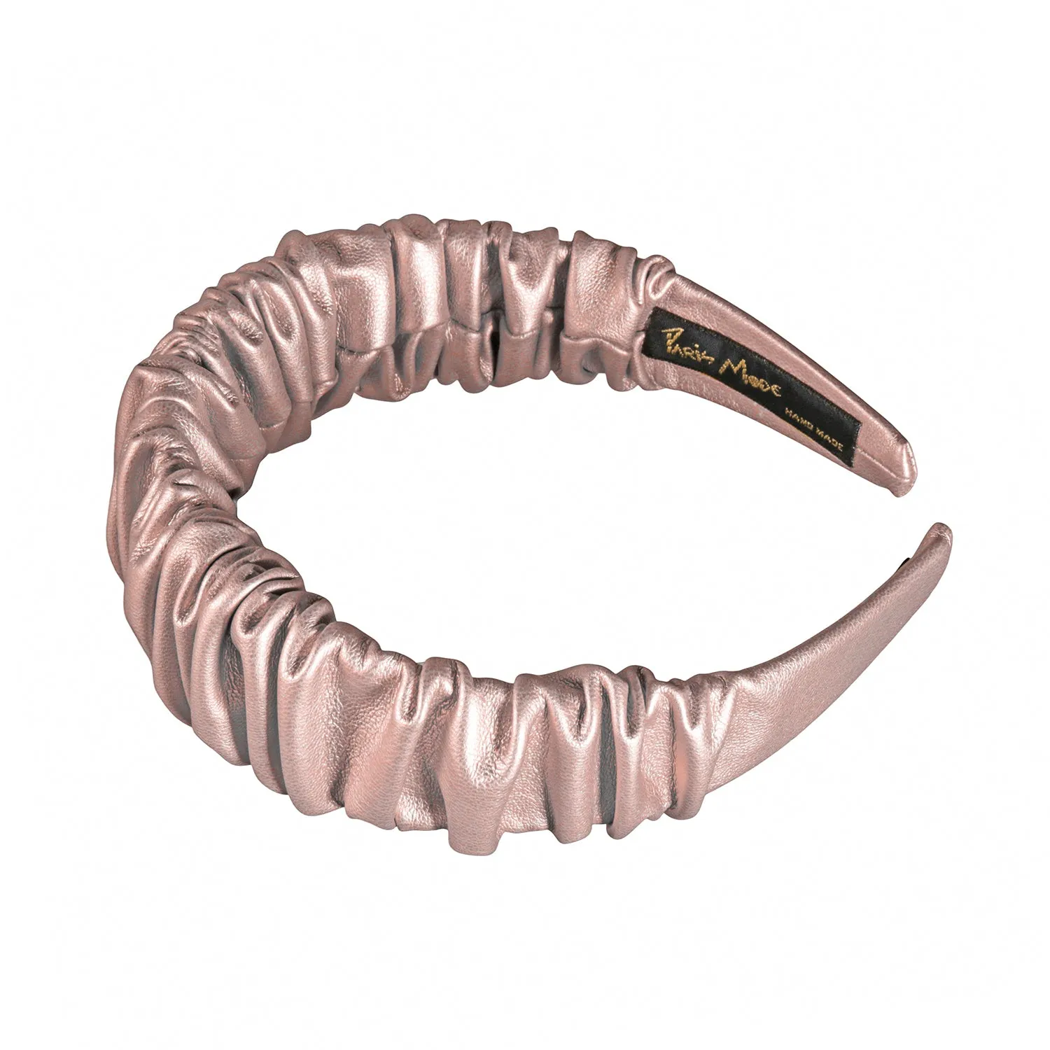 Faux Leather 4 cm Ruffled Nude Headband
