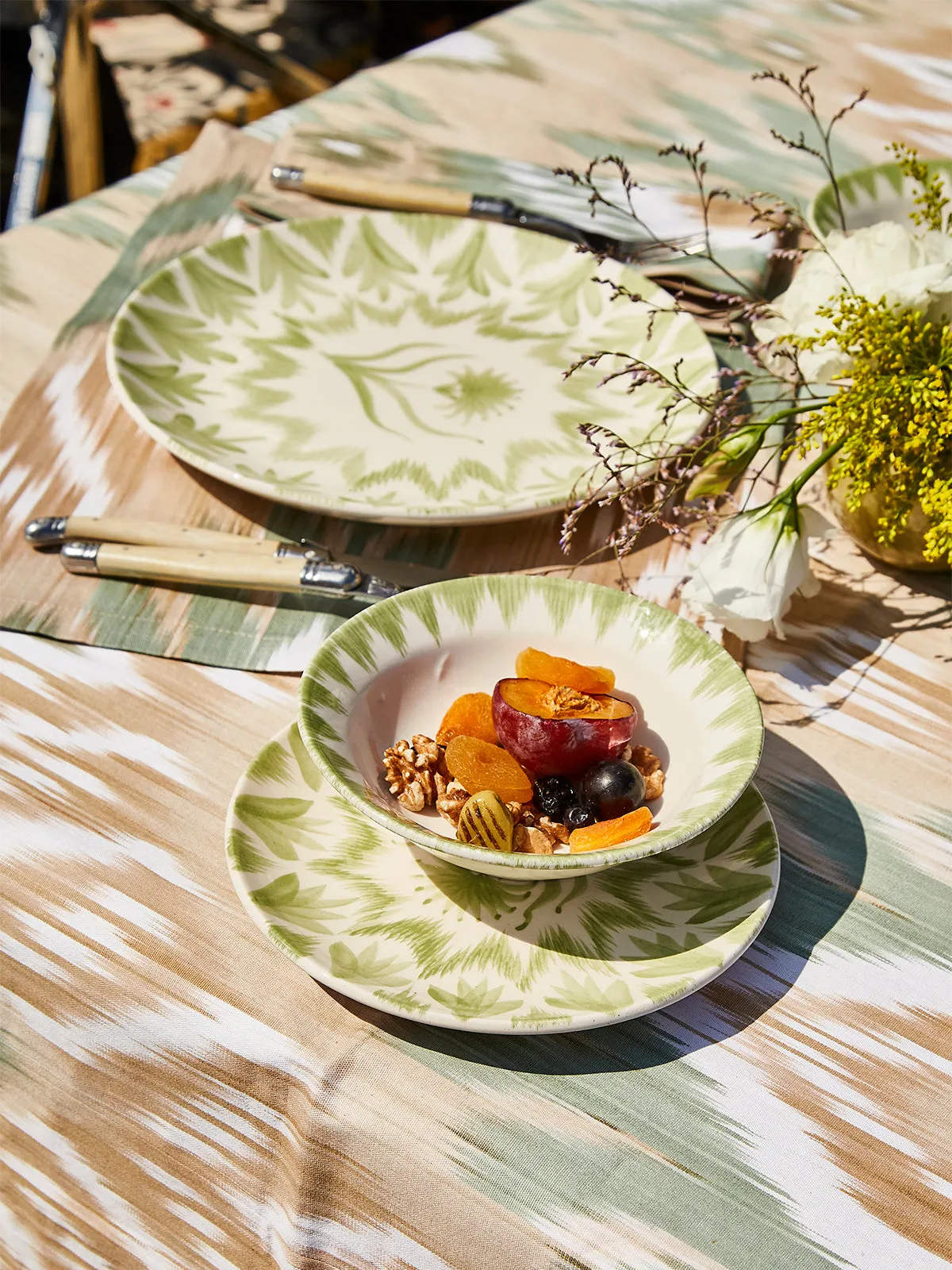 Fawn Ikat Cotton Blend Placemat Set